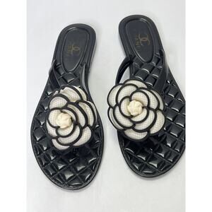 Authentic Chanel Flower Camellia Sandals 37